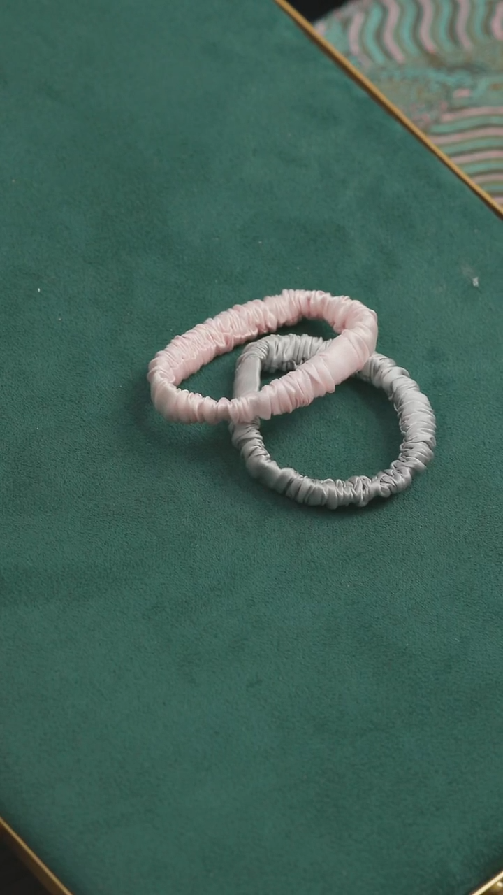 刺绣湘传礼桑蚕丝发圈