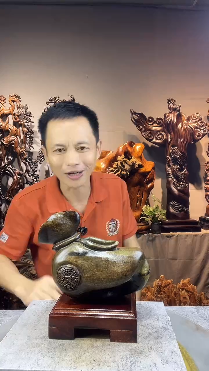 金丝楠且***惜小叶桢楠随行摆件9
