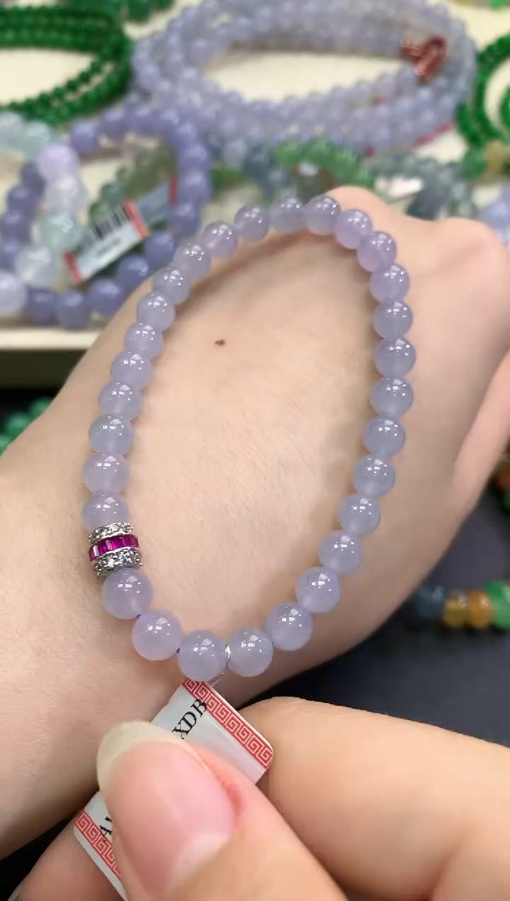 【闪购商品】翡翠手串未镶嵌D56  多样性一件发货紫货有色差