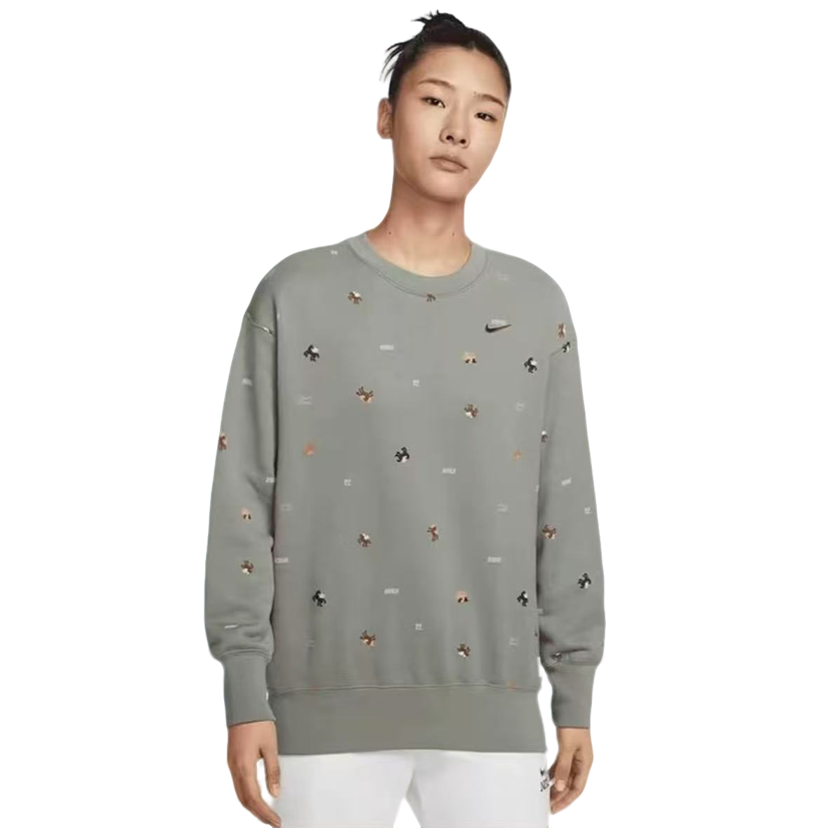 NIKE/耐克官方女款时尚潮流运动休闲圆领套头卫衣衫-IQ3825-276