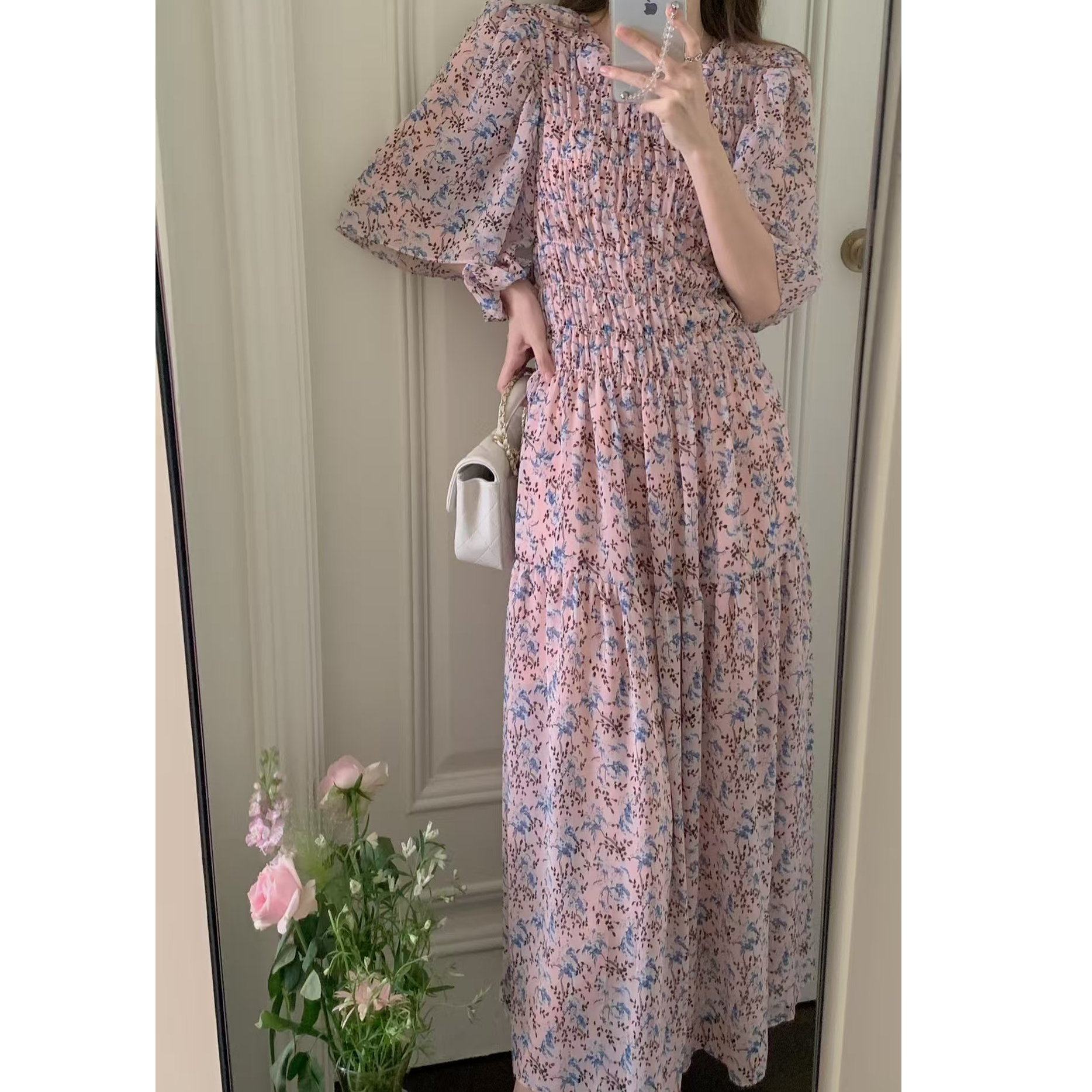 韩国【青纱度假裙】女士连衣裙夏季显瘦裙子