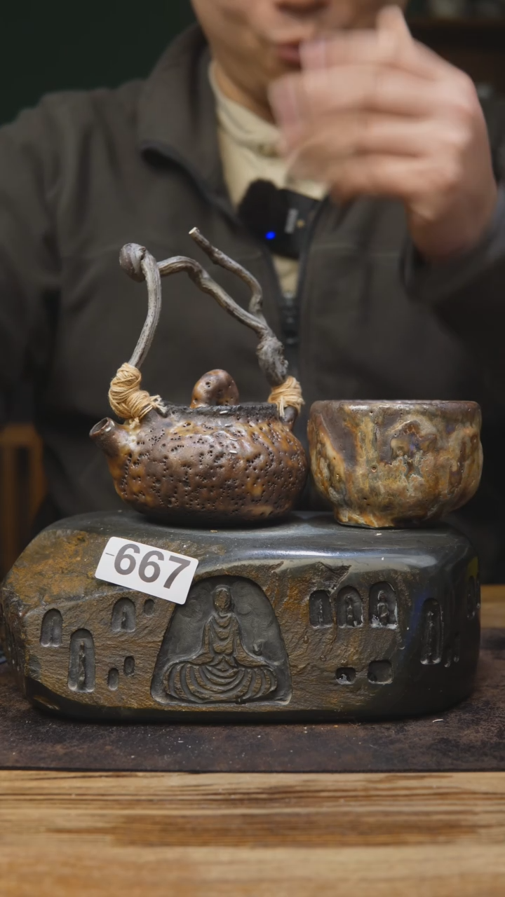 【闪购商品】甘石陶艺柴烧柴烧即山川一套667