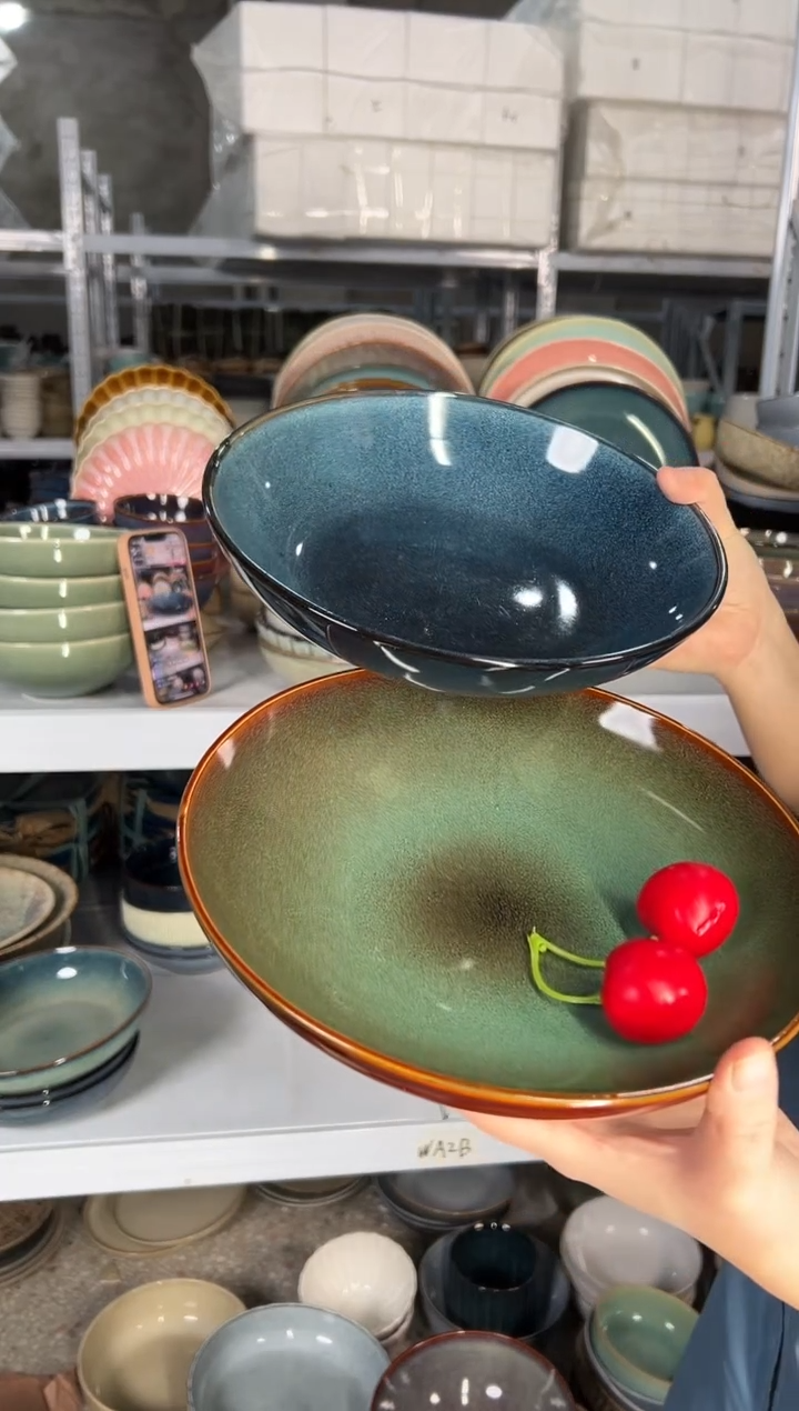 陶瓷外贸尾货瑕疵满20包邮X2深盘组合F3D/F6A