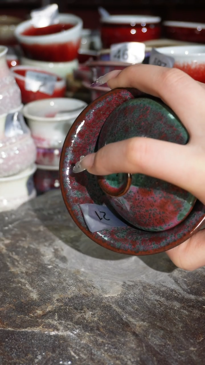 摆件陶精品窑变钧瓷茶器