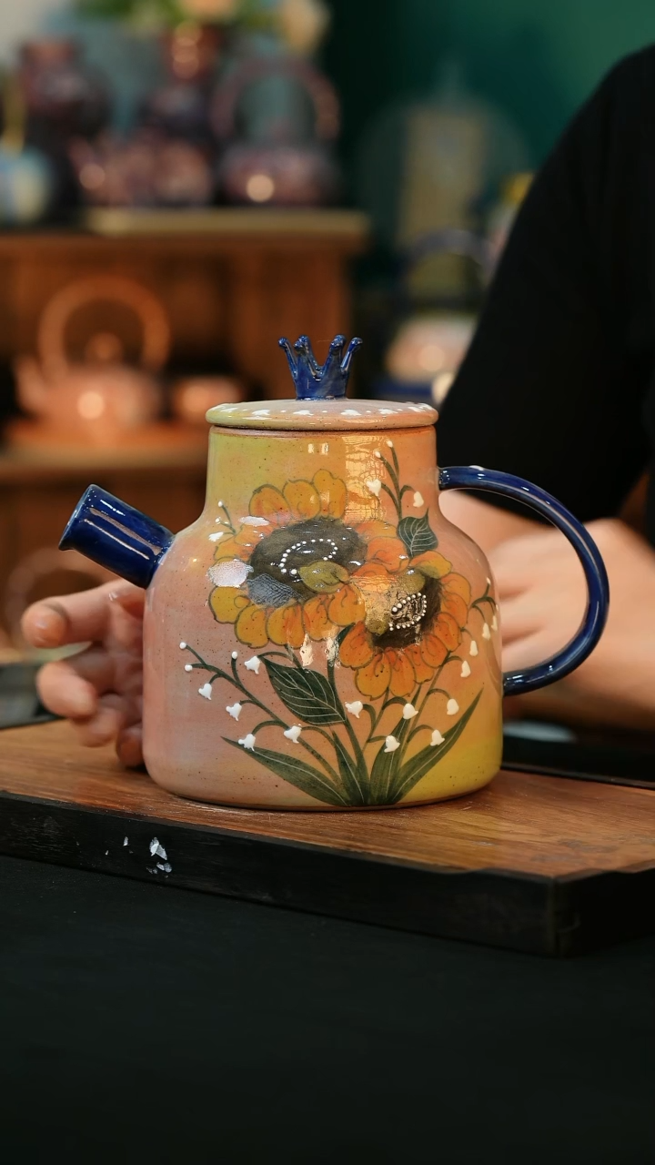 杯手绘心瓷陶瓷浮力