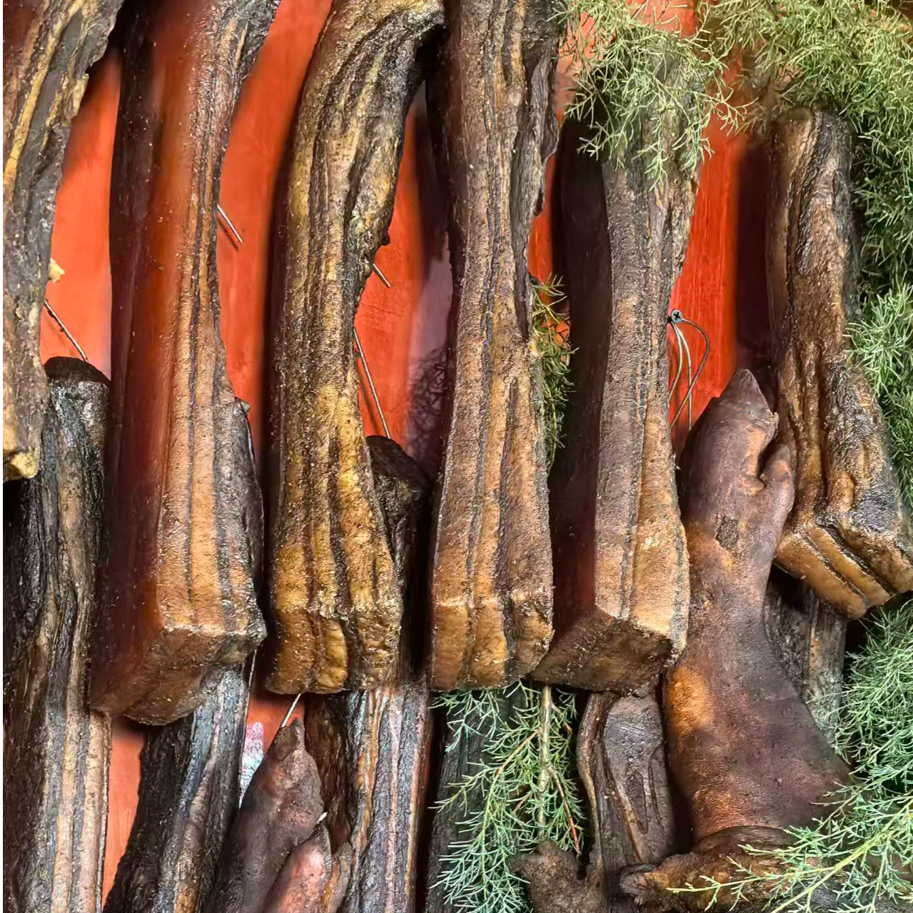 一称一卖贵州紫云农家烟熏腊肉 现称