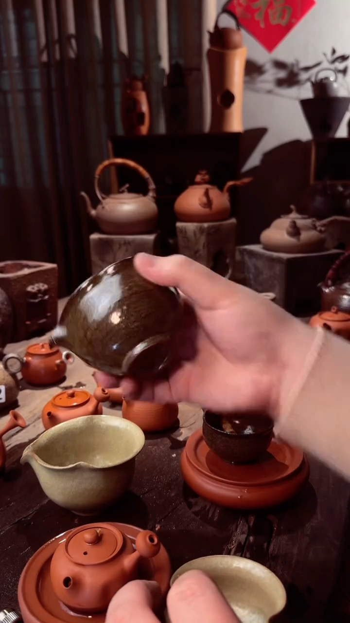 【闪购商品】壶木灰粉影葫芦公道杯160cc深绿