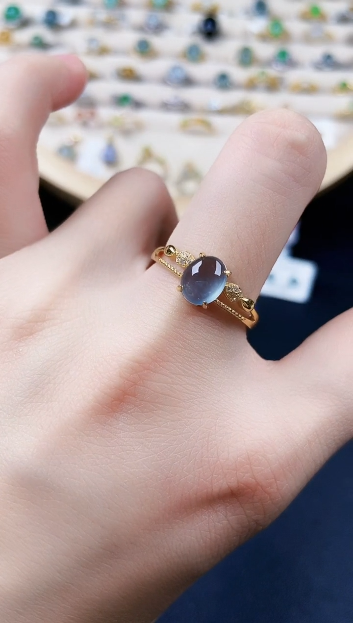 【闪购商品】翡翠银S925镶嵌戒指65465464