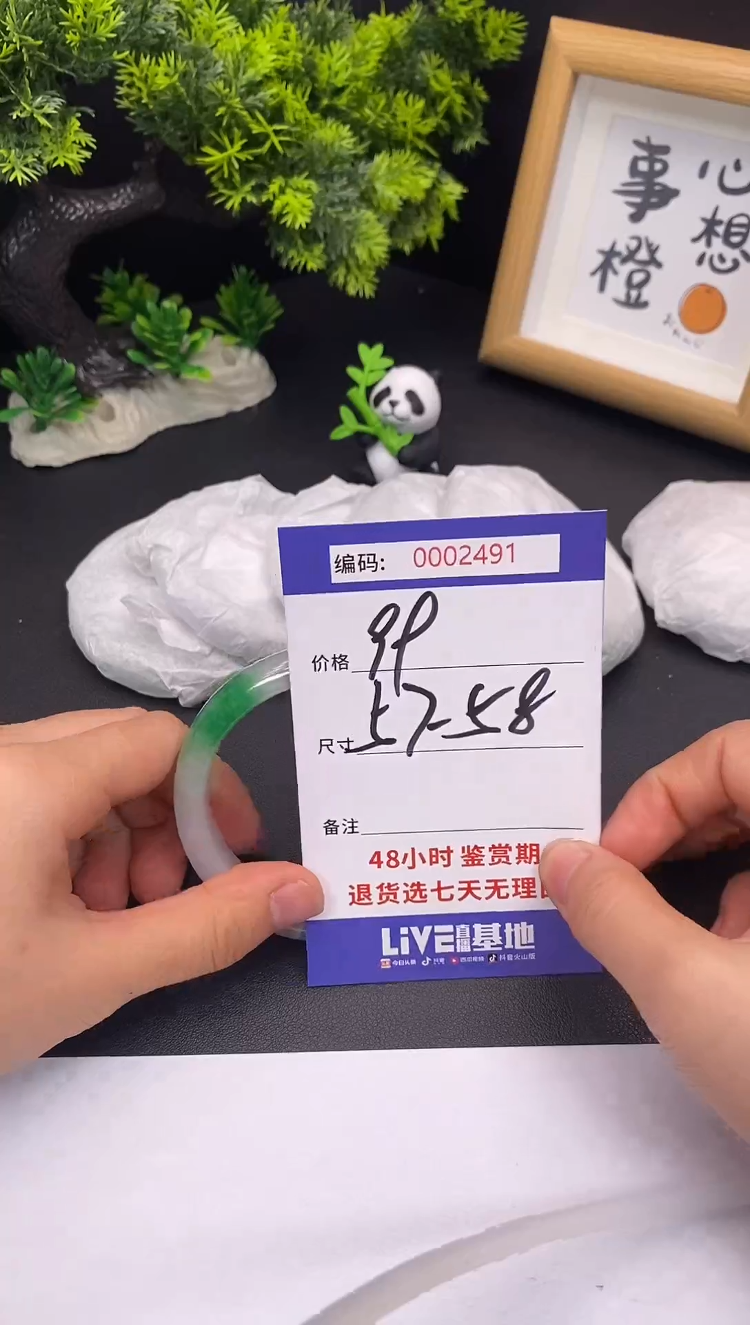 未镶嵌手镯翡翠0002491