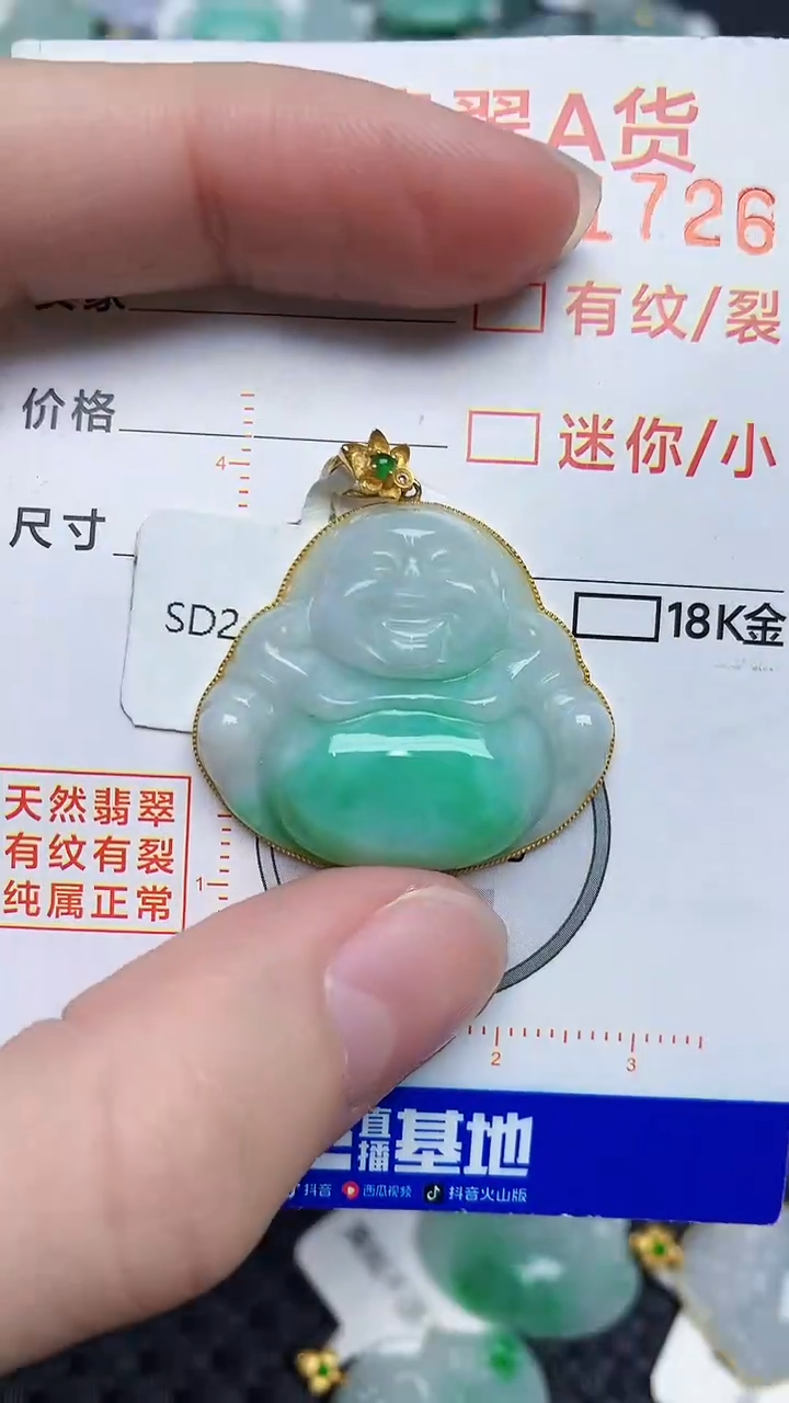 【闪购商品】翡翠颈饰18K金镶嵌45345345345