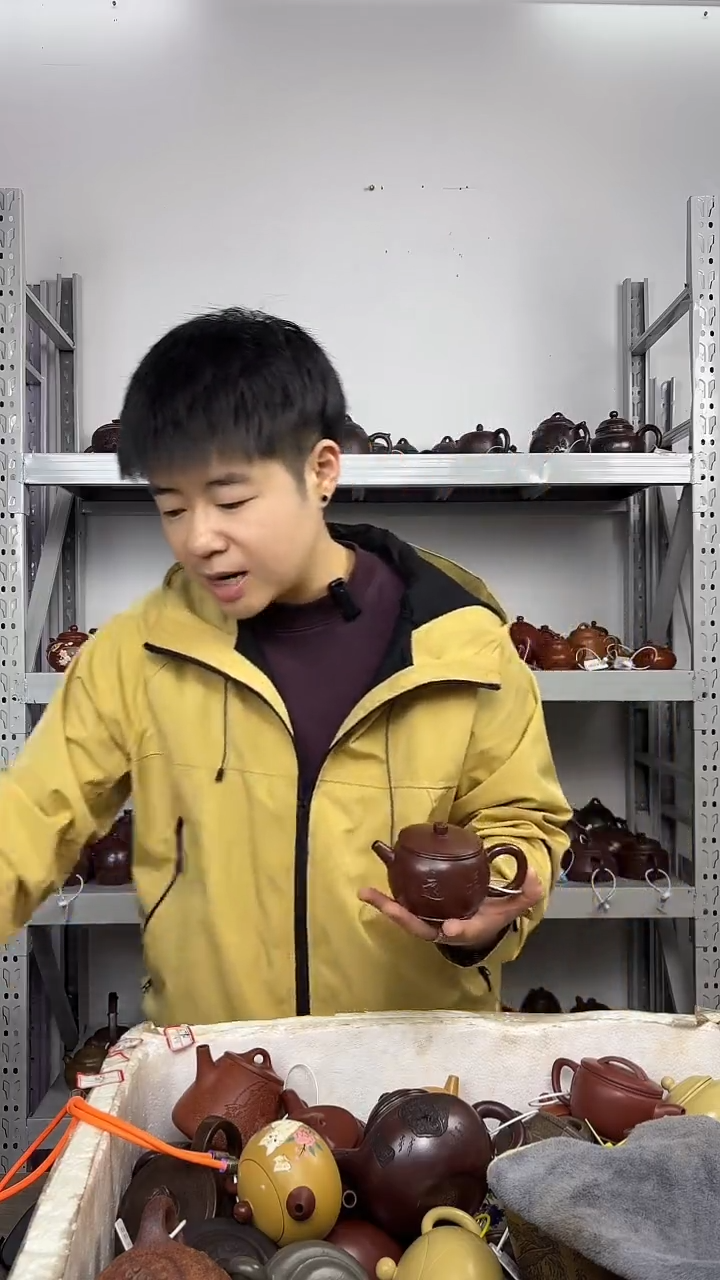 茶壶紫砂紫朱泥鸣远汉瓦紫砂壶（3）