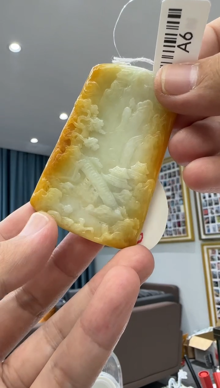 颈饰未镶嵌翡翠天然翡翠A货孤品一件