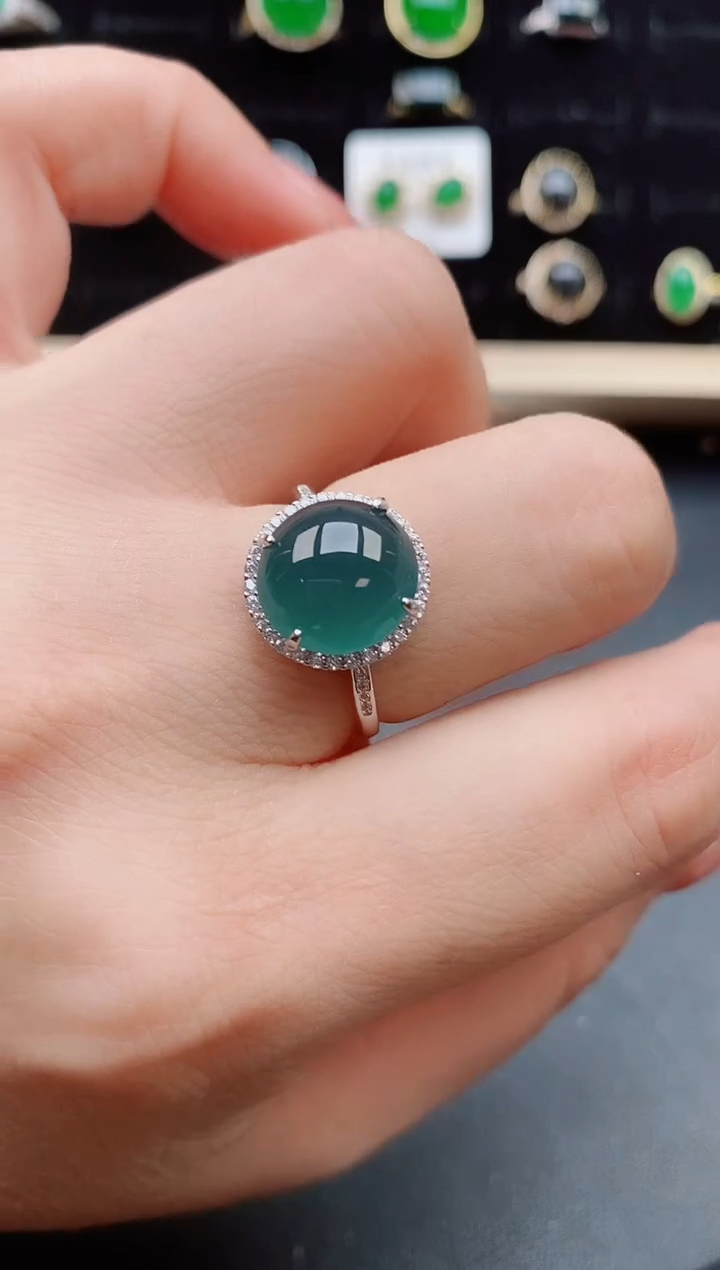 【闪购商品】翡翠戒指银S925镶嵌21212