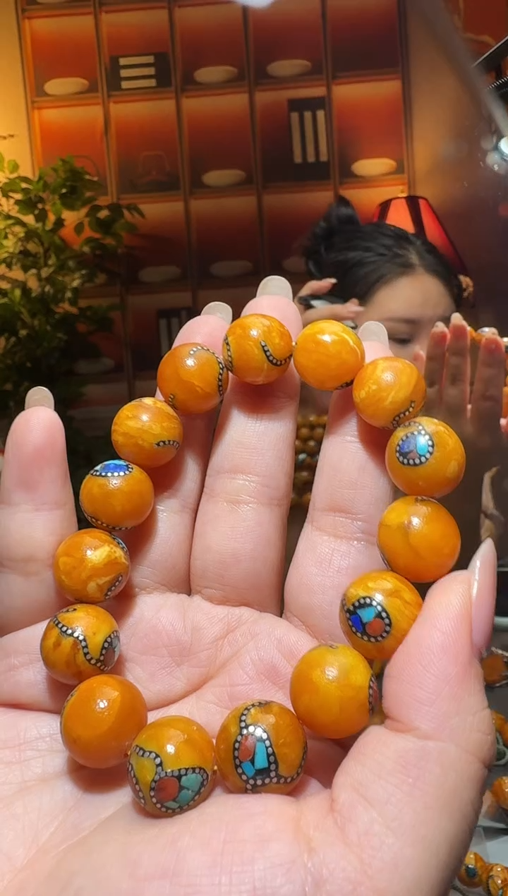 蜜蜡颈饰未镶嵌2897天然蜜蜡珠宝奇石全都保真
