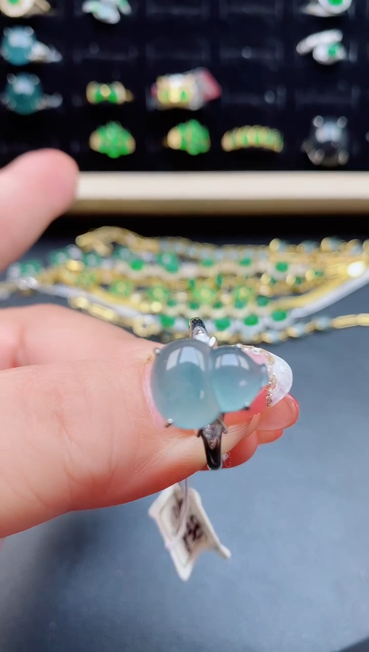 【闪购商品】翡翠戒指银S925镶嵌5080580