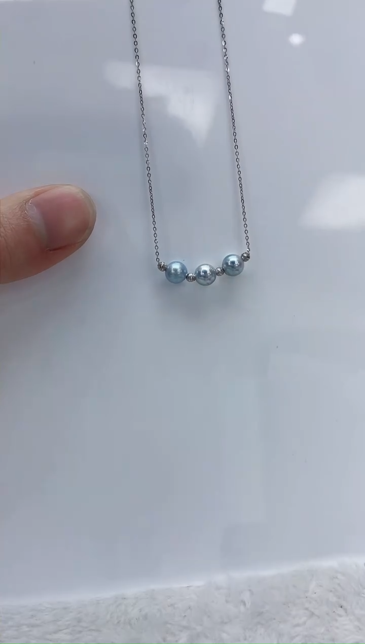 【闪购商品】海水珍珠颈饰银S925镶嵌海水珍珠项链