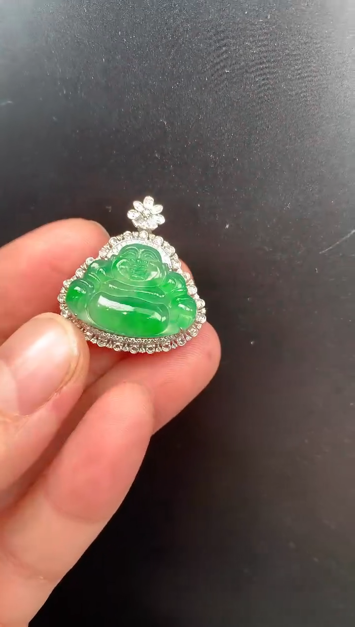 【闪购商品】翡翠颈饰18K金镶嵌一