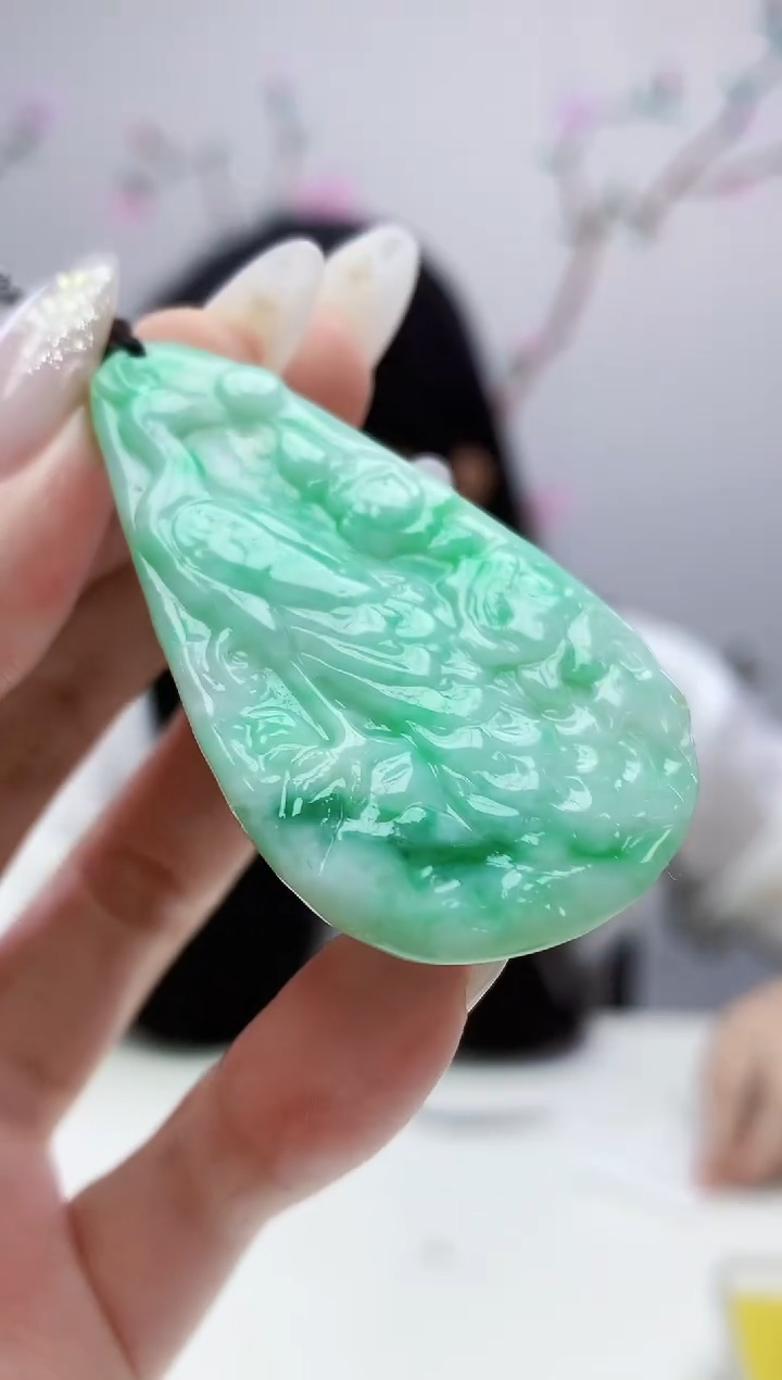 定制翡翠未镶嵌026ee-毛货挂件16