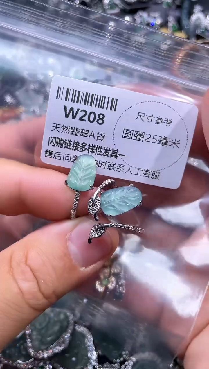 【闪购商品】翡翠颈饰未镶嵌W208戒指 多样性发其一