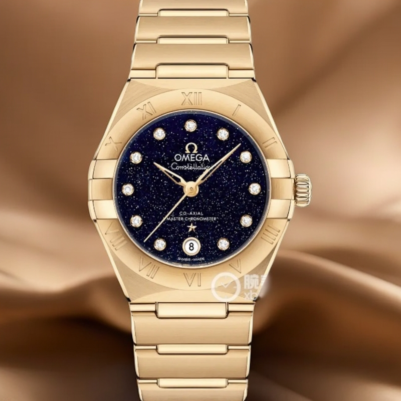 未使用 Omega/欧米茄 星座系列29女表 公价218500 全新全套黄金版