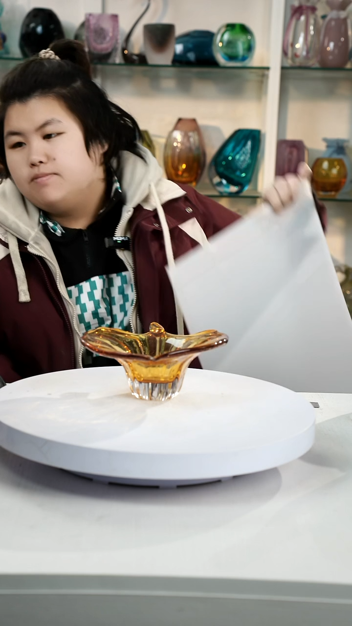 【闪购商品】琉璃【弘扬】长20轻奢琉璃花器微瑕福利