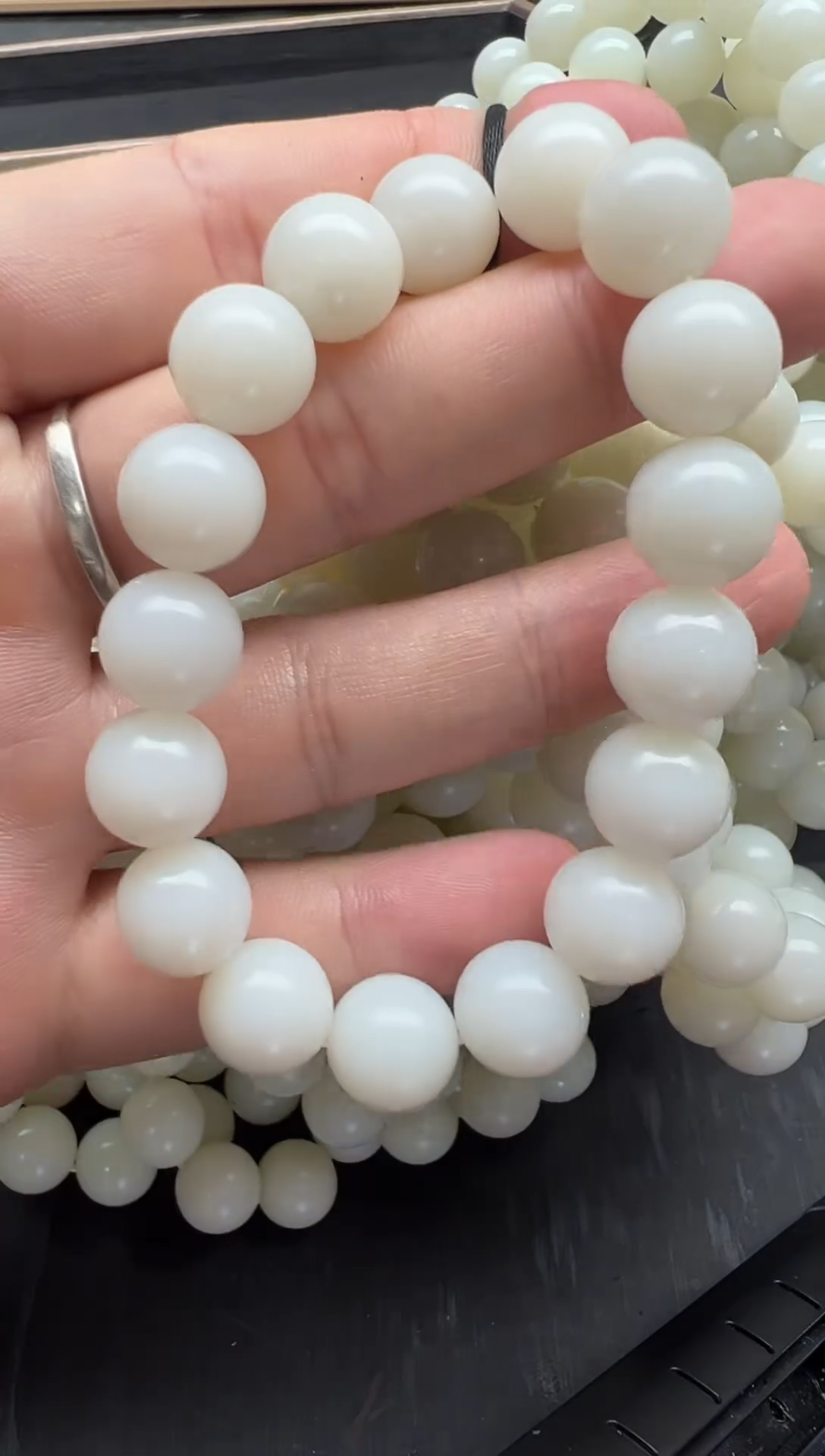 和田玉未镶嵌颈饰卡12手串，拍一发一，多样性发货