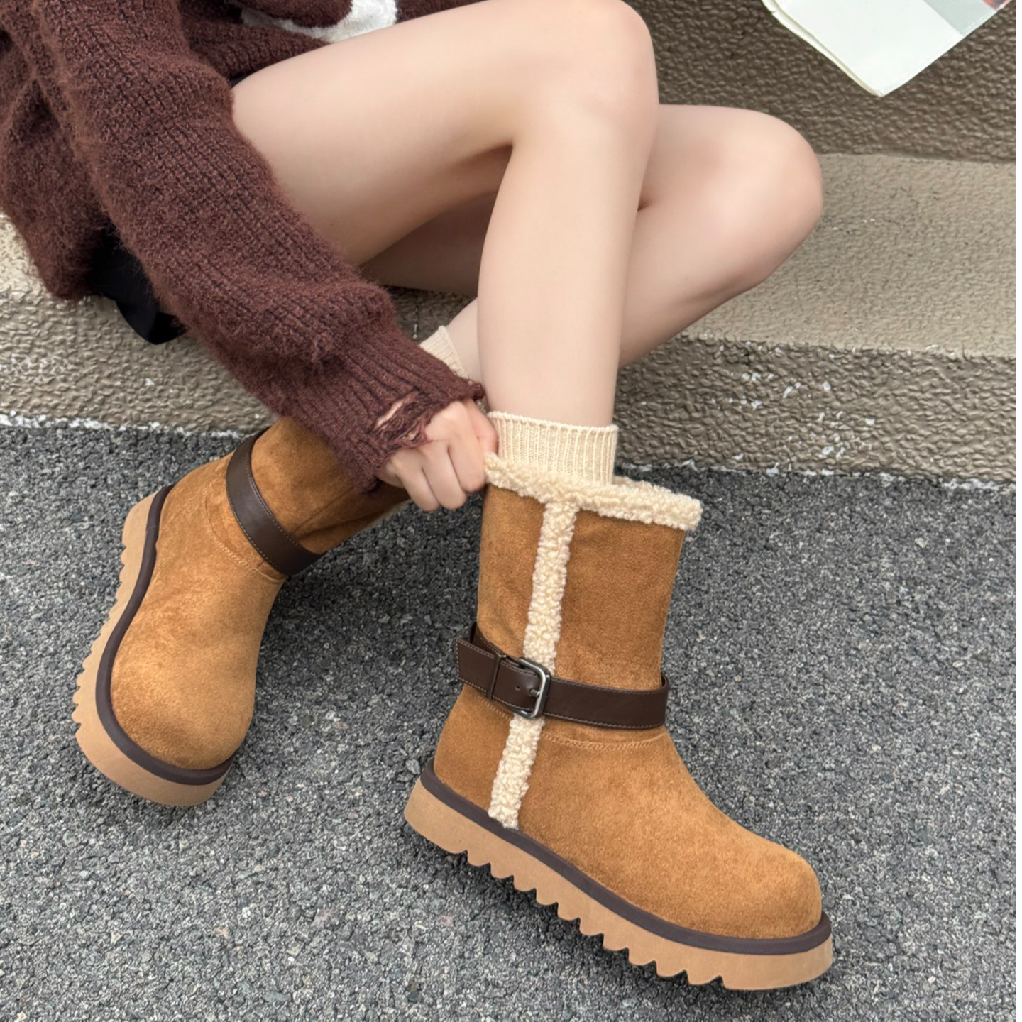 【短靴】唐乐乐｜25new限定新款复古百搭短靴马丁靴女 6176