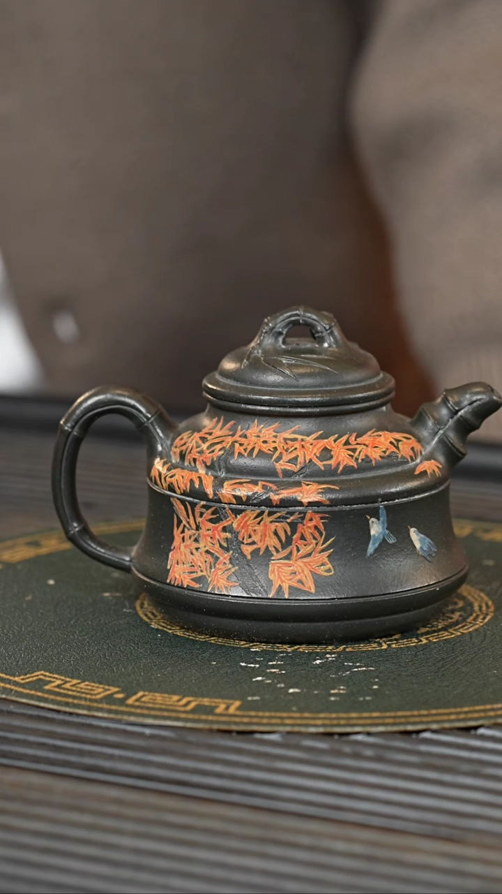 【闪购商品】紫砂茶壶SSH 冰肌天青 圆竹鼎 220cc