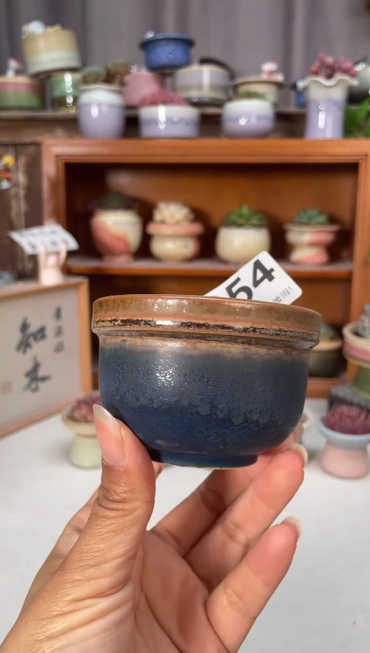 瓷片854知木小芳花盆