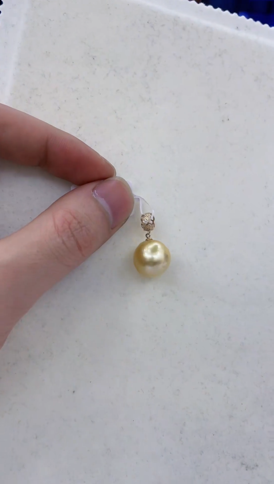 14K金镶嵌颈饰海水珍珠  