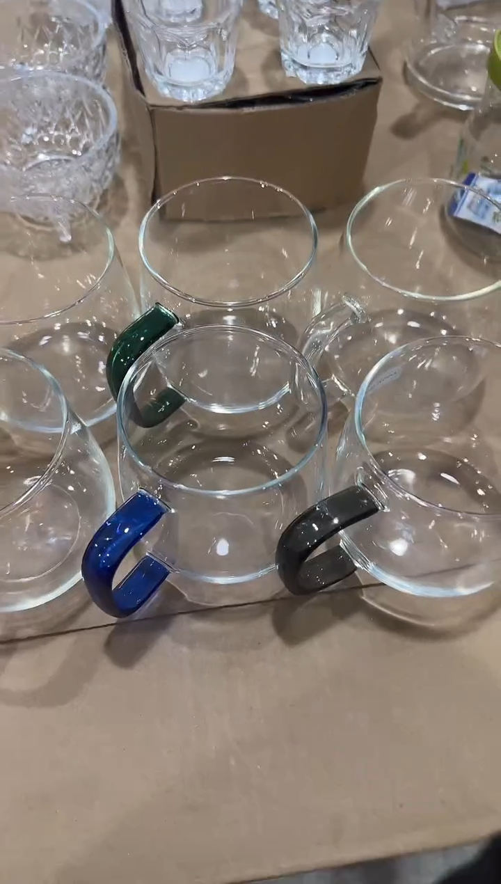 【闪购商品】玻璃无盖款青苹果直播价透明色6只