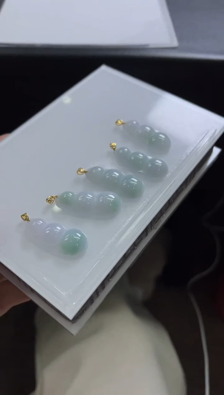 【闪购商品】翡翠颈饰18K金镶嵌A377多样性发一件/配绳子