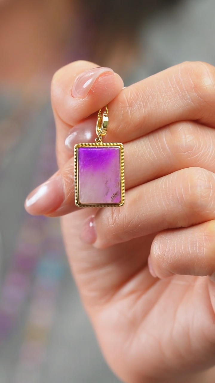 苏纪石（舒俱来）18K金镶嵌吊坠(不含链)2344