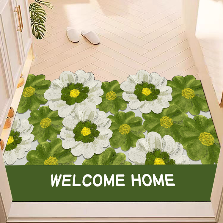 【皮革】薄荷曼波免洗脚垫门垫入户门门口防滑玄关耐脏进门裁剪地垫