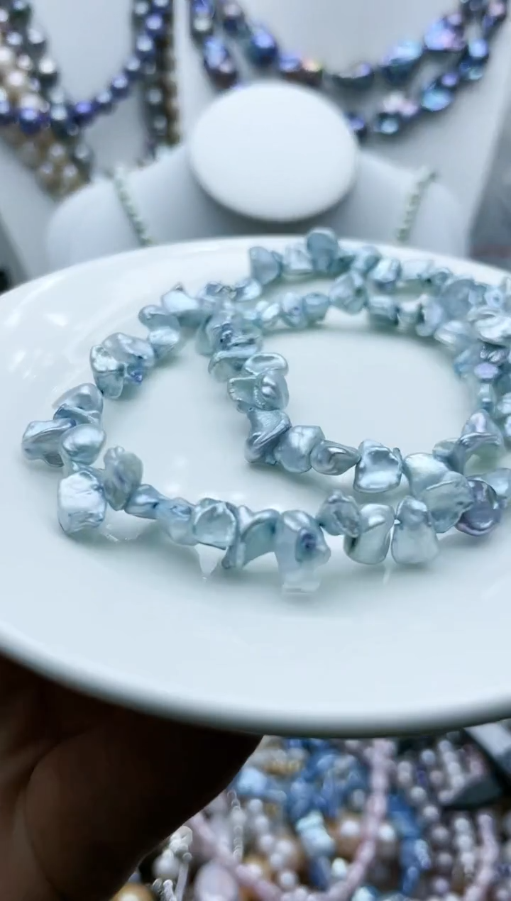 【闪购商品】淡水珍珠颈饰钛钢1