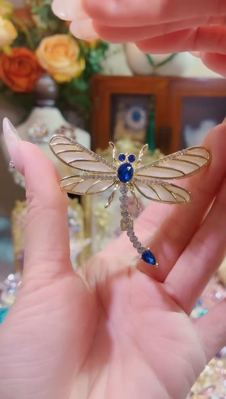 合成立方氧化锆铜合金蜻蜓【蓝色】