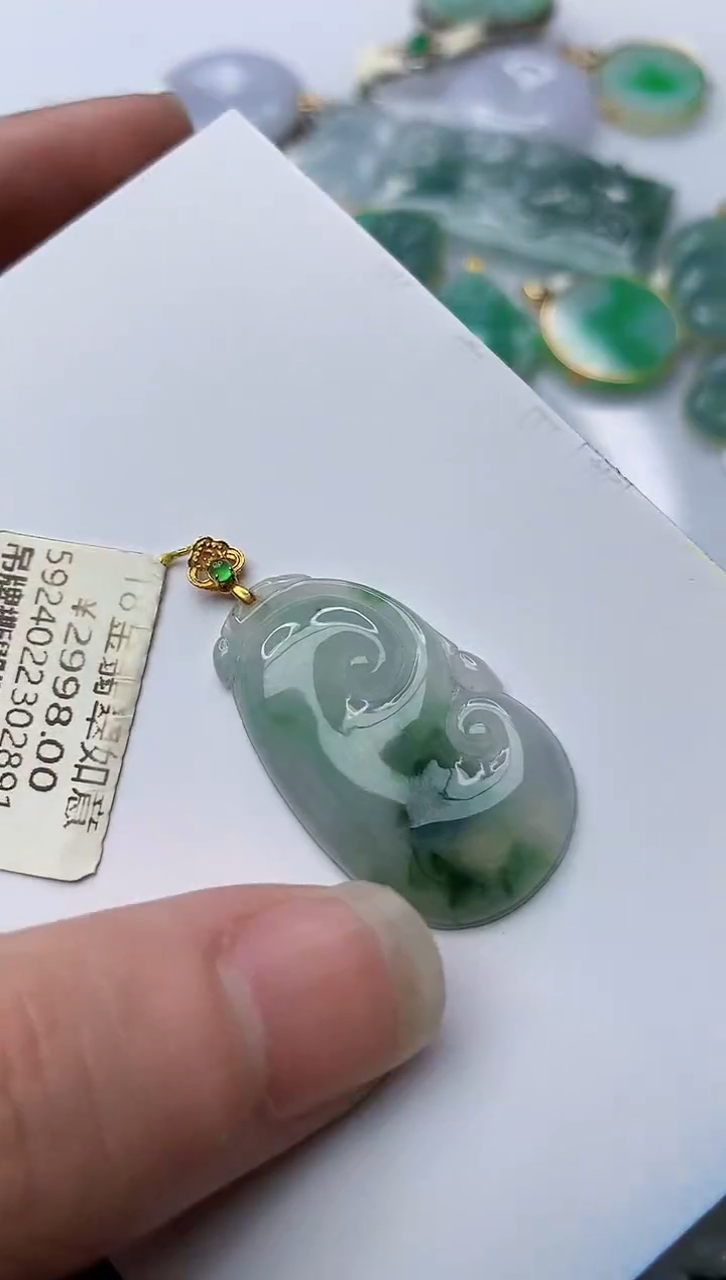 【闪购商品】翡翠颈饰18K金镶嵌21..........