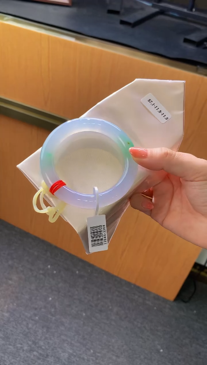 未镶嵌手镯翡翠-Q55 圈口 57.1全款44万 定金2万