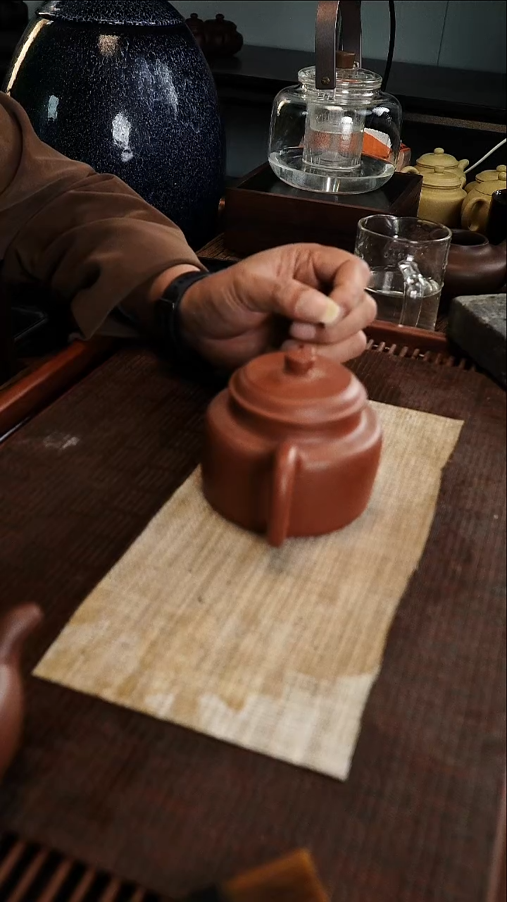 茶壶紫砂大红泥德钟微瑕