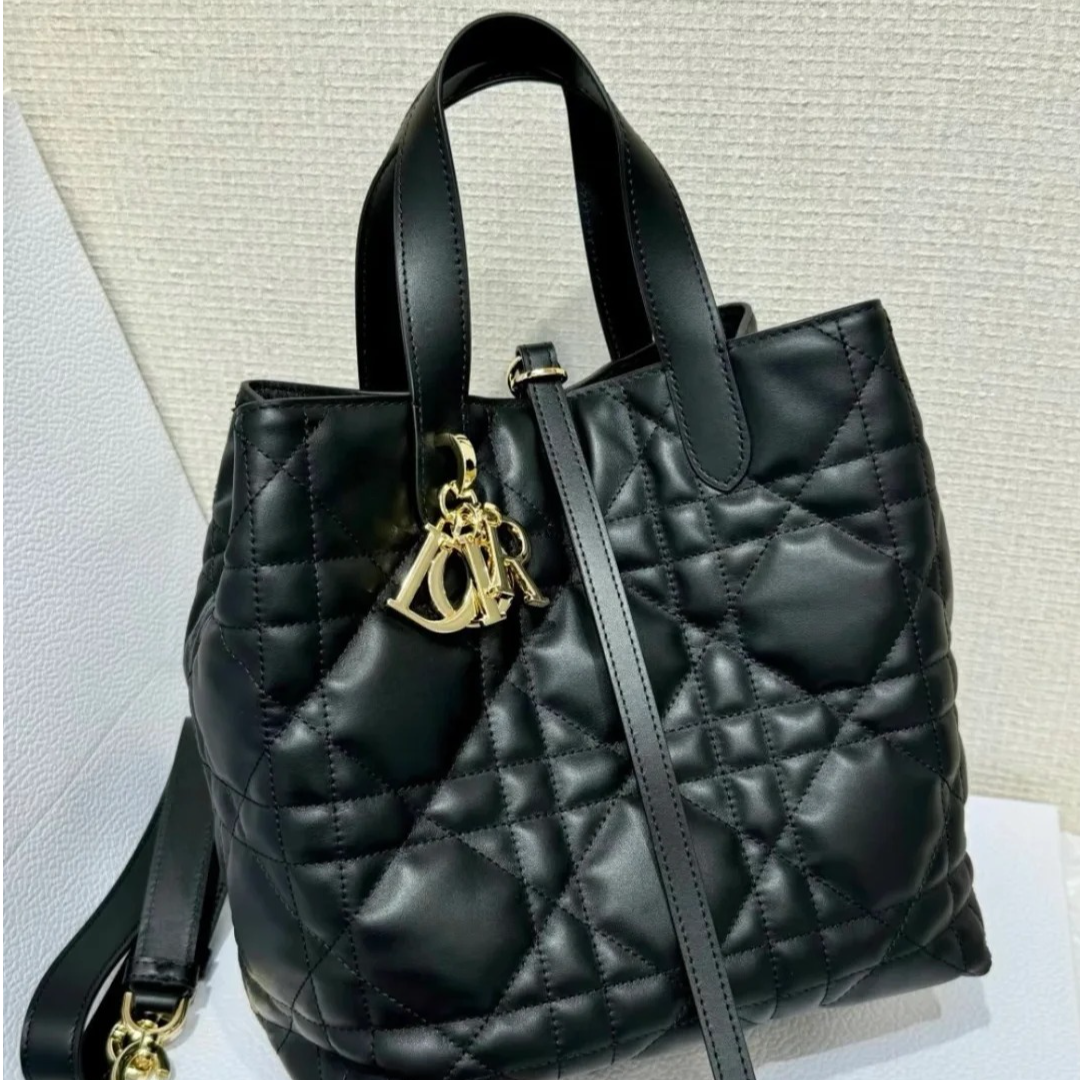 未使用 DIOR/迪奥 小花JerryToujours 竖版 小号 16 黑色