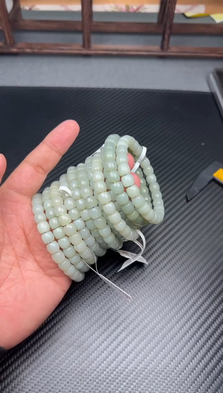 未镶嵌手串和田玉且末微色差近矿卡8多样性发货拍一发一