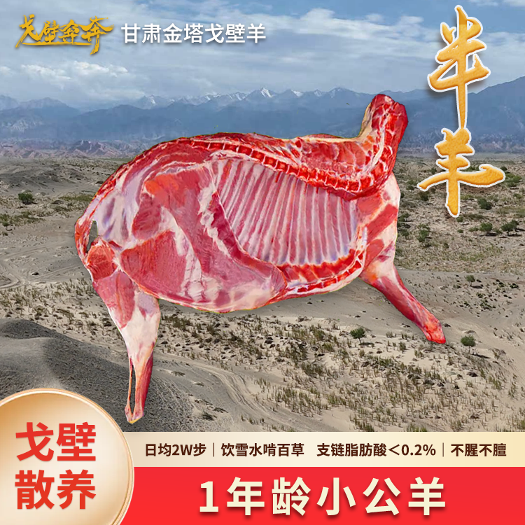 【半羊】甘肃金塔戈壁羊，可整发、可精细分割，含羊蝎子、羊排、羊腿