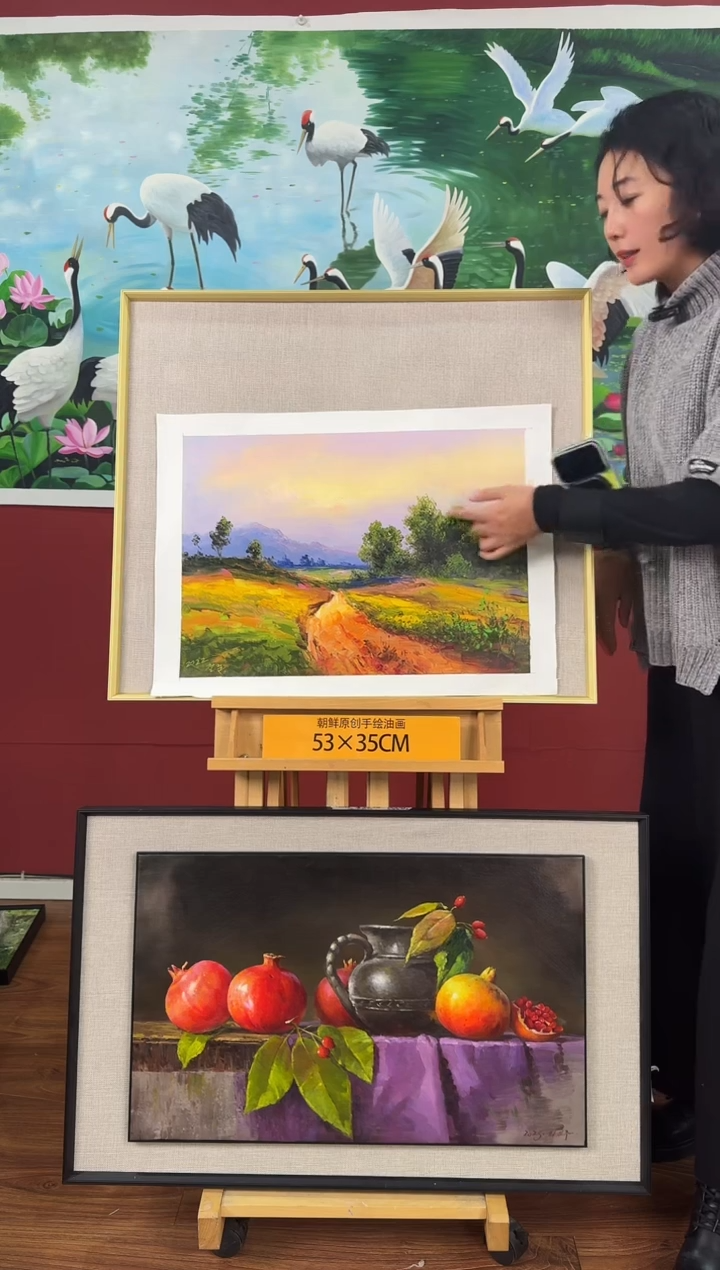 油画【90号】约53*35cm丨朝鲜原创纯手绘孤品油画丨顺丰包邮