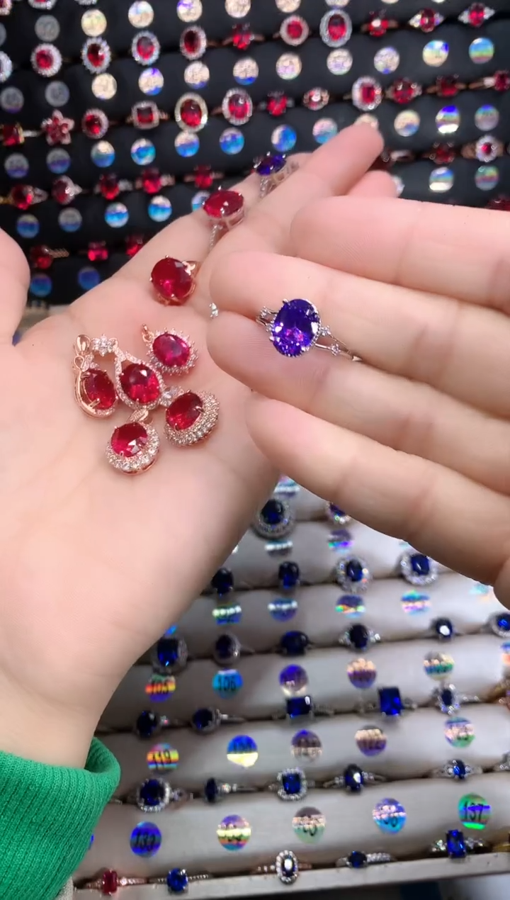 【闪购商品】水晶戒指银S925镶嵌银色