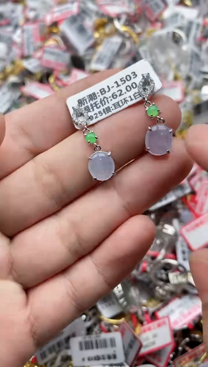 【闪购商品】翡翠戒指银S925镶嵌3333---8