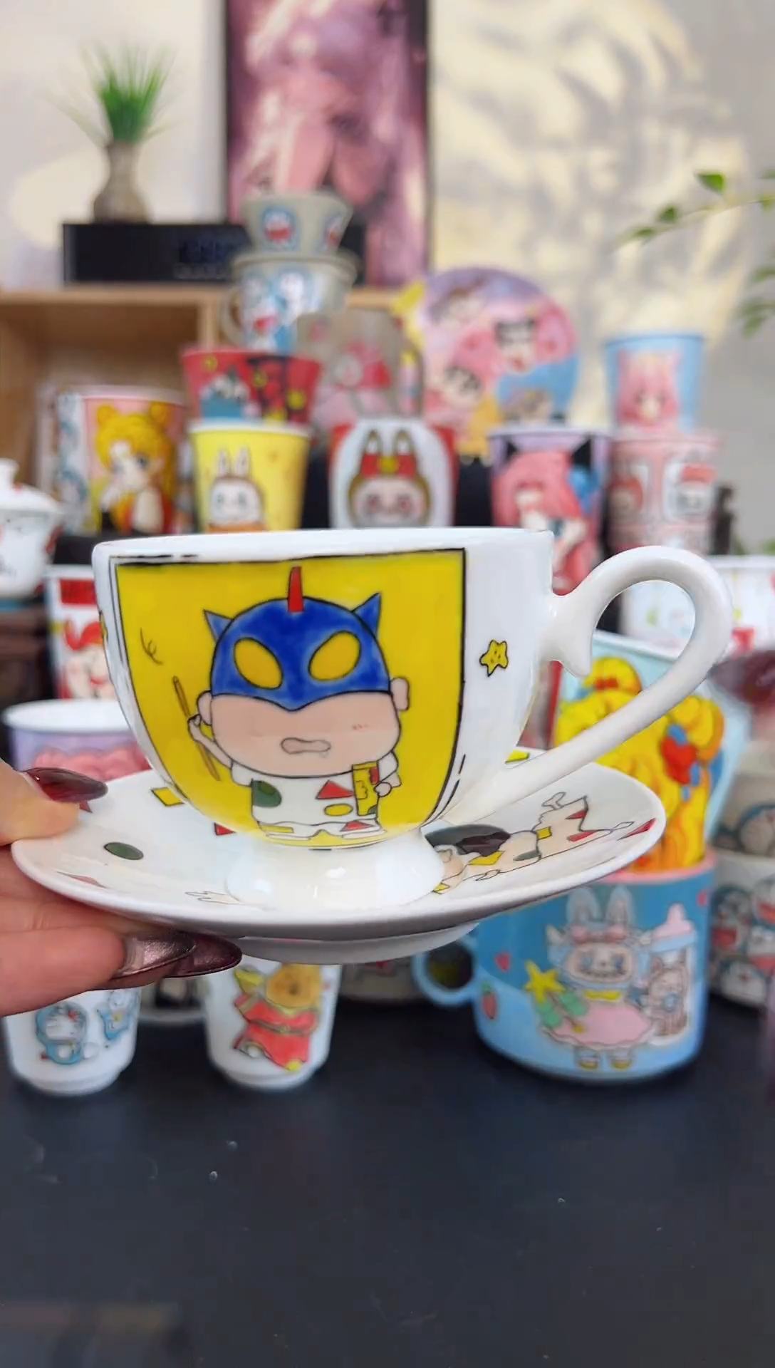 【闪购商品】摆件笙笙漫 手工手绘陶瓷杯杯