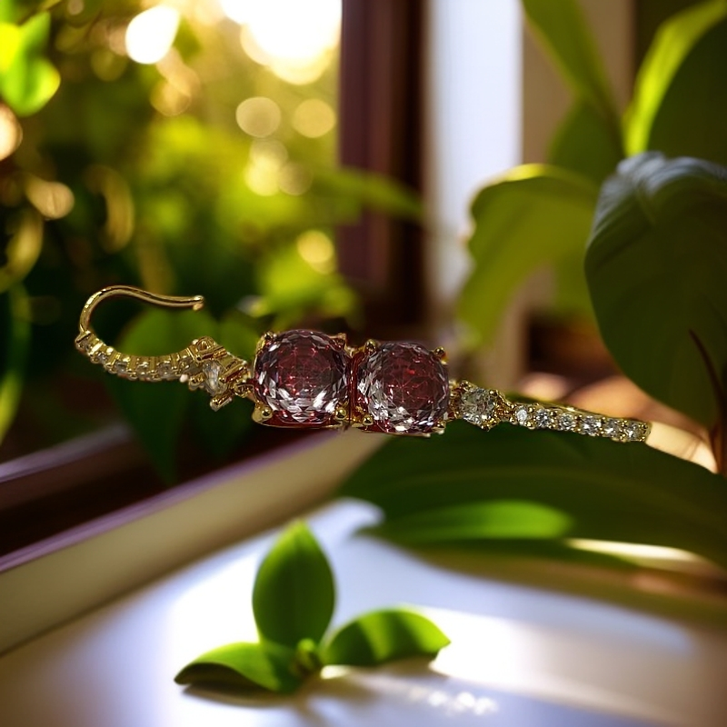 臻选耳饰 经典百搭设计粉色耳坠AW64