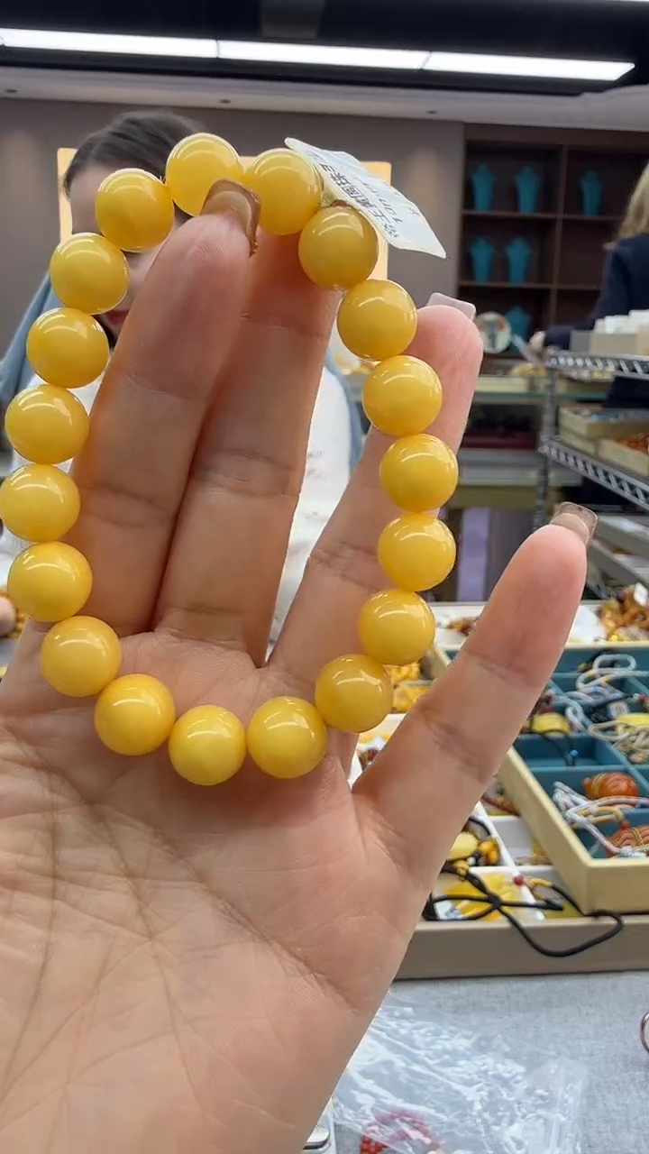 手链琥珀未镶嵌223秒拍号 假一罚三 10mm