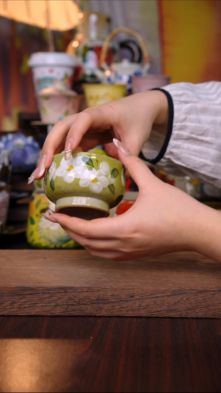 杯子陶泥垚手作 景德镇手工手绘陶瓷器物