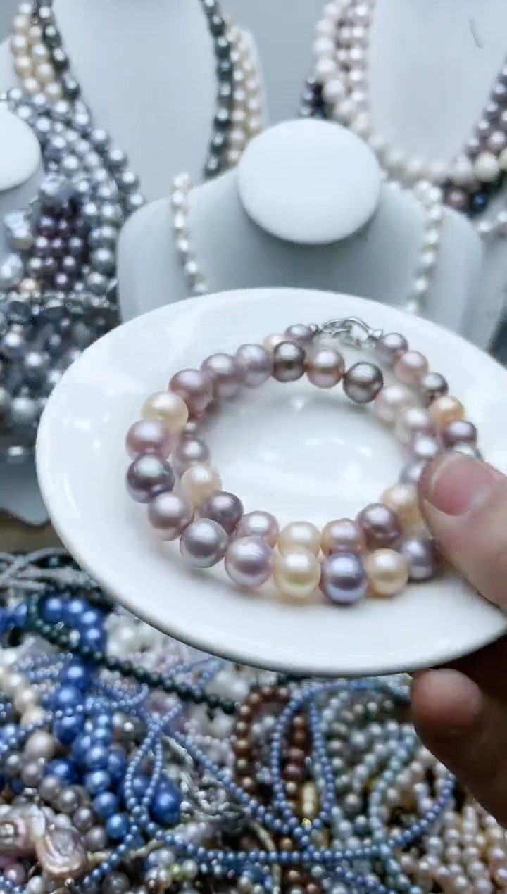 【闪购商品】淡水珍珠颈饰钛钢1